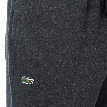 Charcoal - Side - Lacoste Mens Fleece Logo Jogging Bottoms
