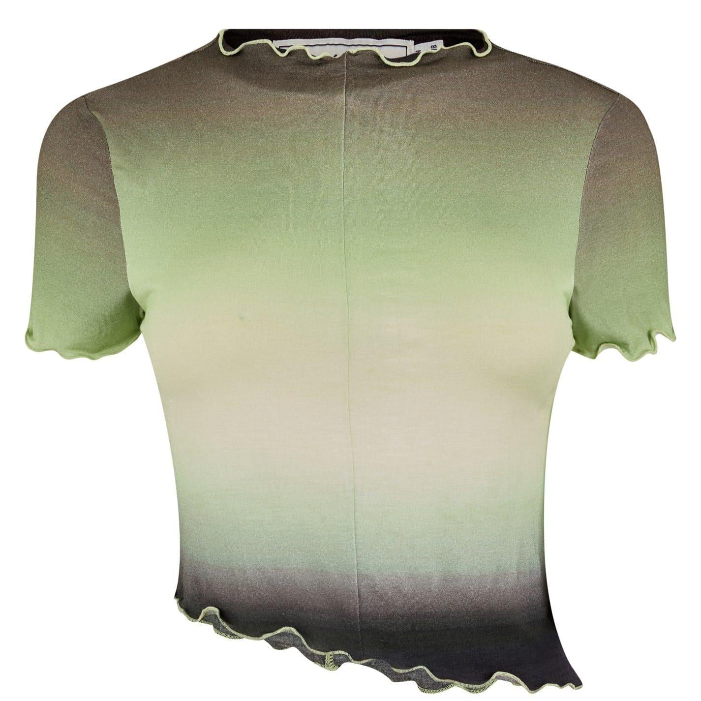 Green - Front - Jack Wills Womens-Ladies Ombre Asymmetric Top