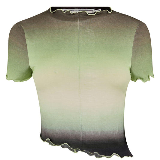 Green - Front - Jack Wills Womens-Ladies Ombre Asymmetric Top