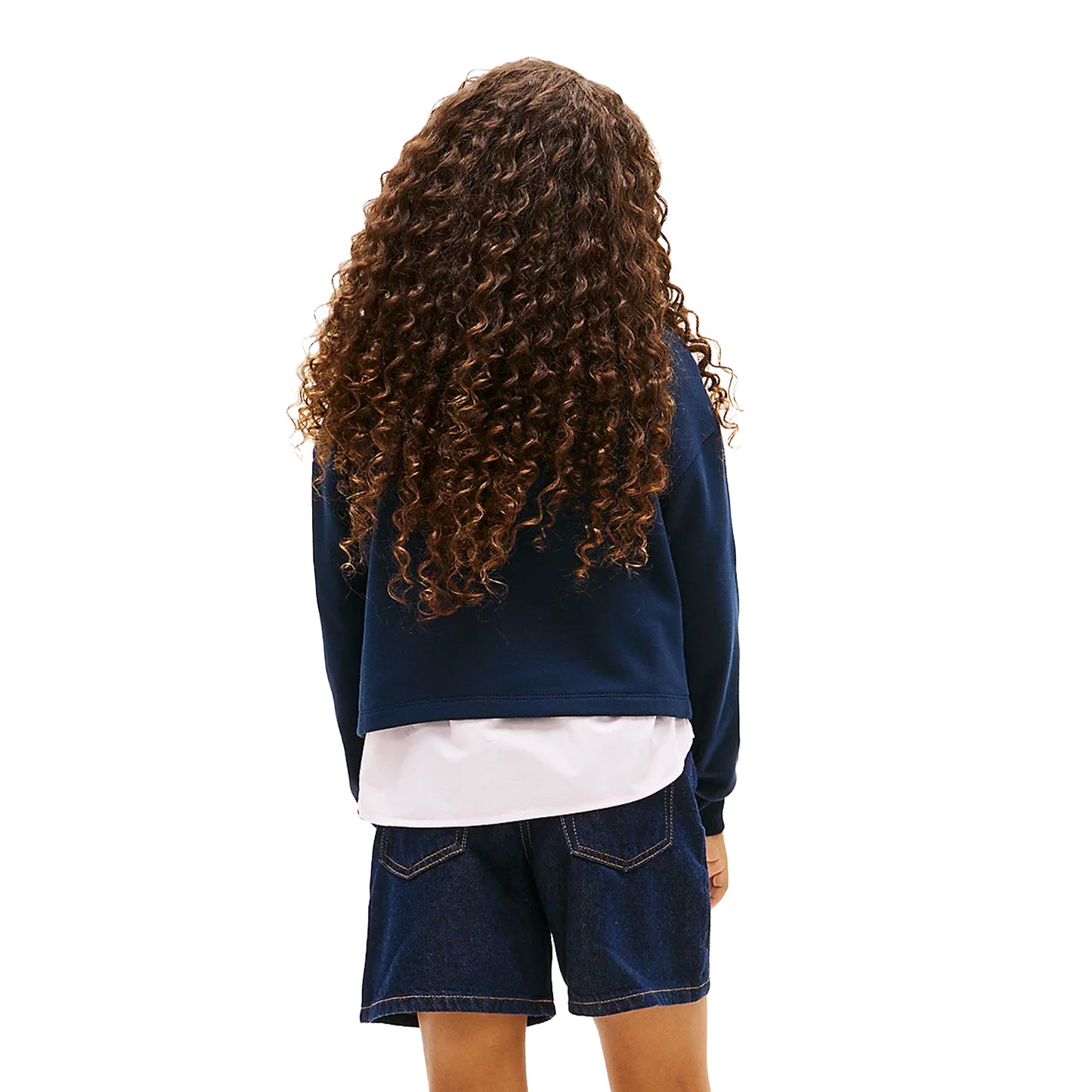 Night Navy - Back - Tommy Hilfiger Childrens-Kids Logo Crew Neck Sweatshirt