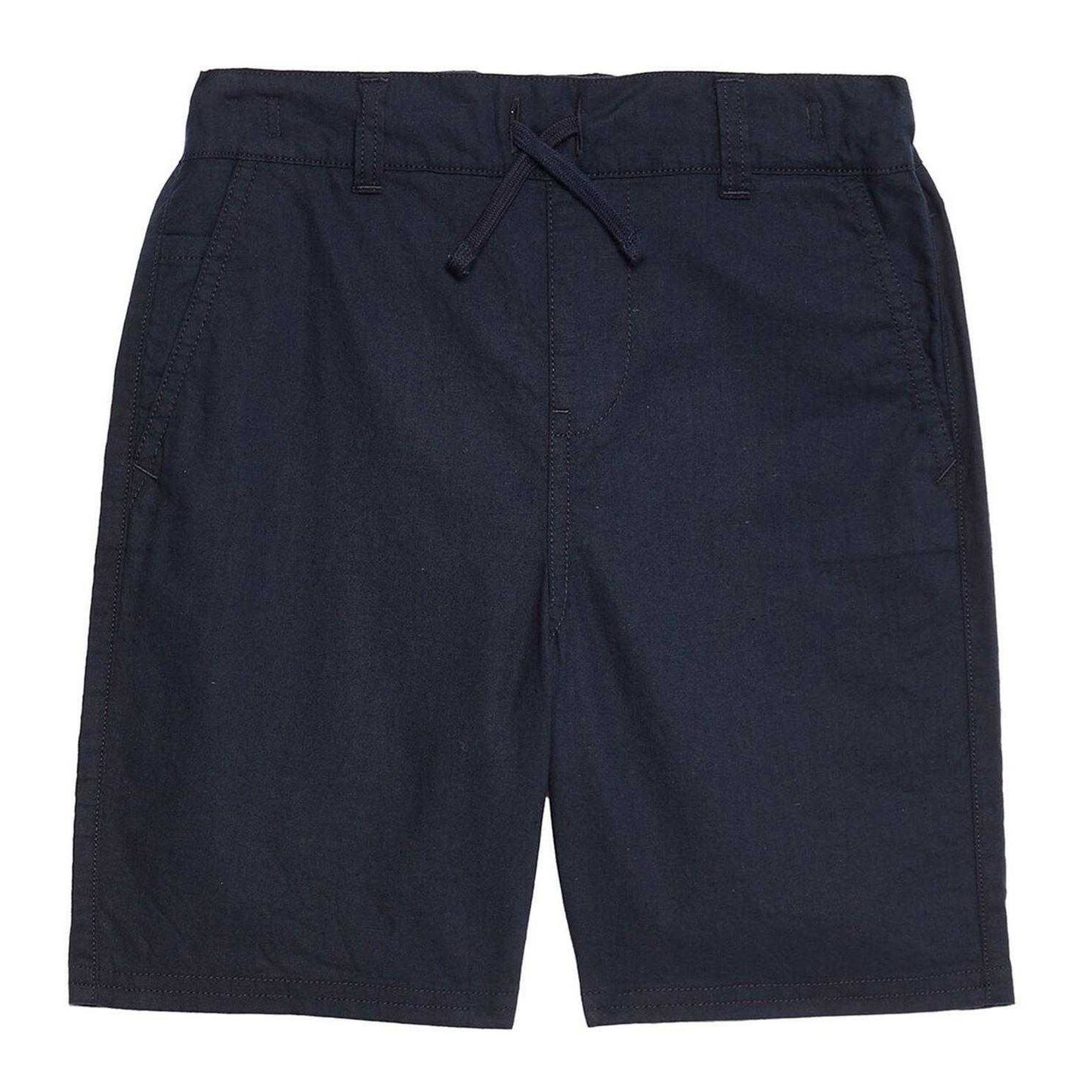 Dark Navy - Front - Lyle & Scott Childrens-Kids Linen Tailored Chino Shorts