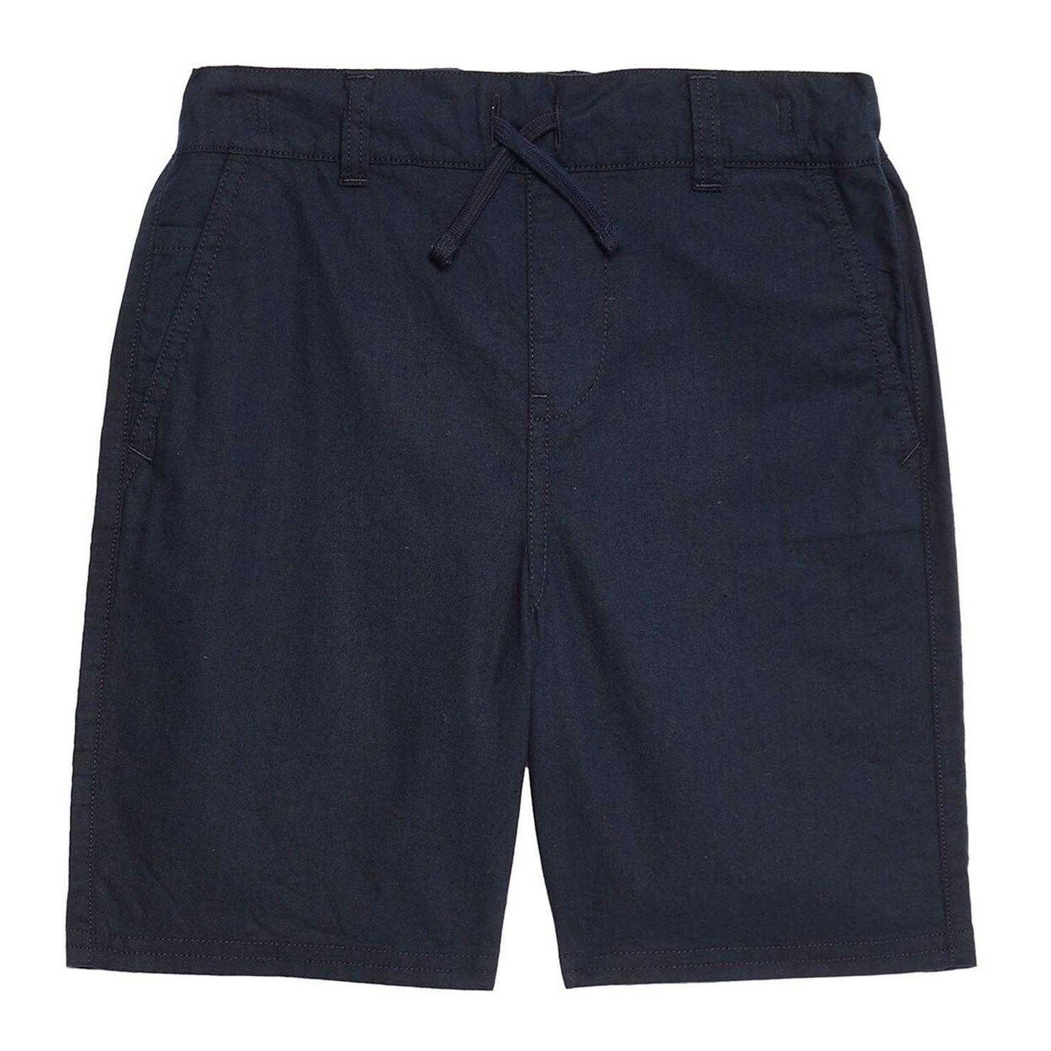 Dark Navy - Front - Lyle & Scott Childrens-Kids Linen Tailored Chino Shorts