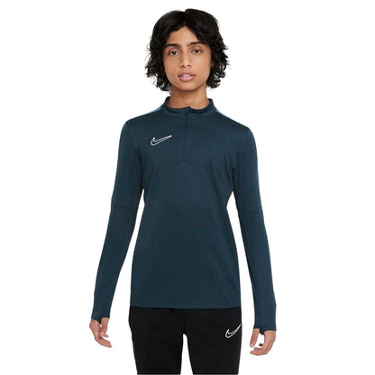 Navy-Aegean Blue - Front - Nike Childrens-Kids Regular Long-Sleeved Drill Top