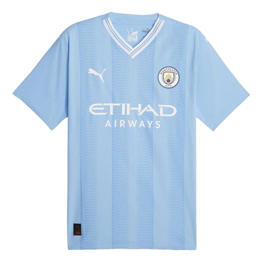 Light Blue - Front - Manchester City FC Mens 2023-2024 Puma Home Jersey