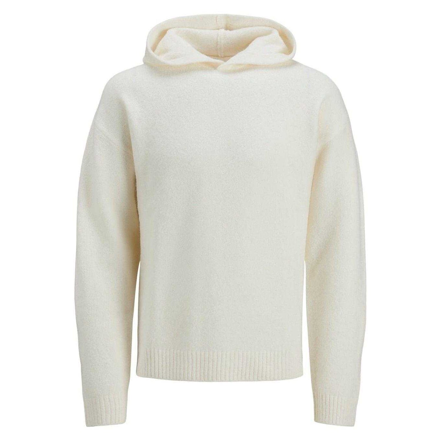 Sea Salt - Front - Jack And Jones Mens Knitted Regular Hoodie