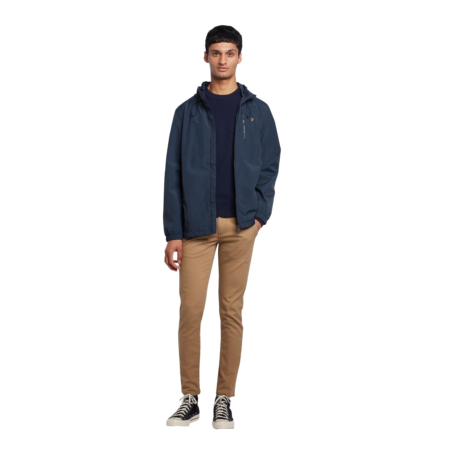 True Navy - Back - Farah Mens Logo Cotton Sweatshirt
