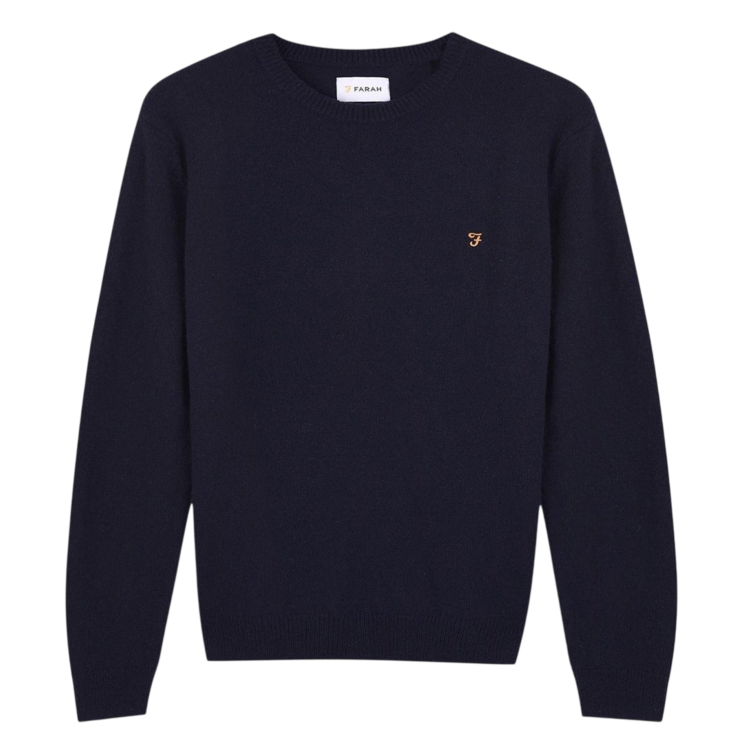 True Navy - Front - Farah Mens Logo Cotton Sweatshirt