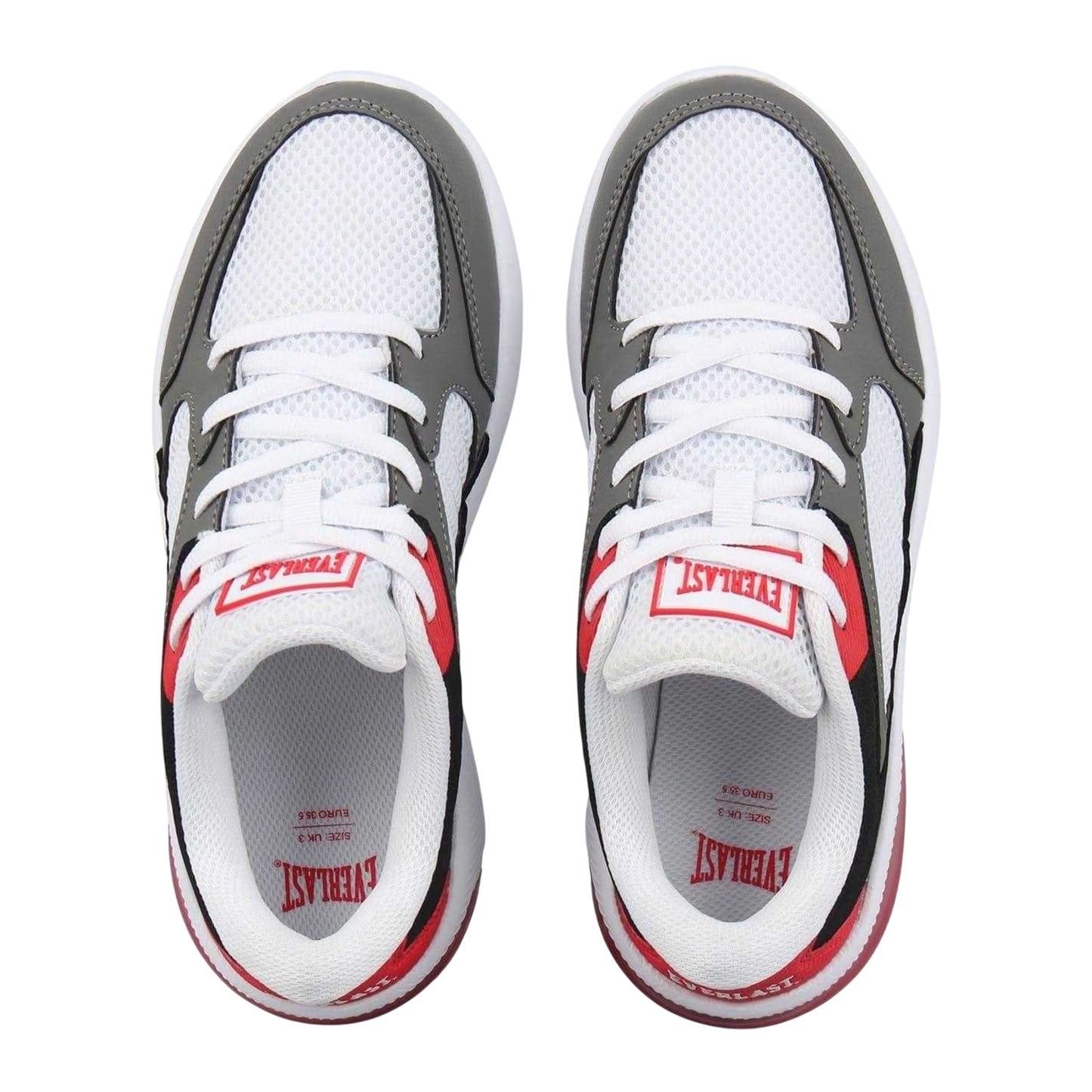 White-Black-Red - Side - Everlast Childrens-Kids Assist Trainers