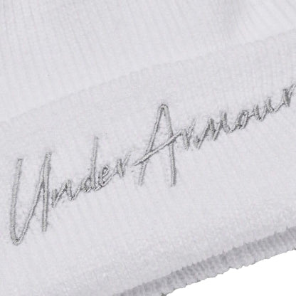 White - Back - Under Armour Mens Halftime Pom Pom Beanie