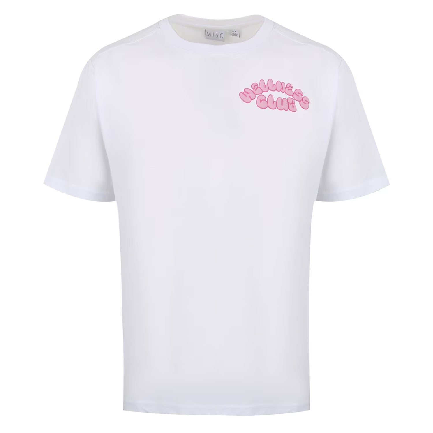 Cherry Pink - Front - Miso Womens-Ladies Lettering Back Print Regular T-Shirt