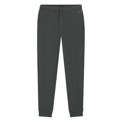 Green - Front - Boss Mens Waffle Plain Jogging Bottoms