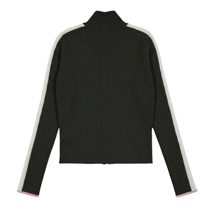 Black - Back - Lacoste Childrens-Kids Funnel Neck Regular Sweater Top