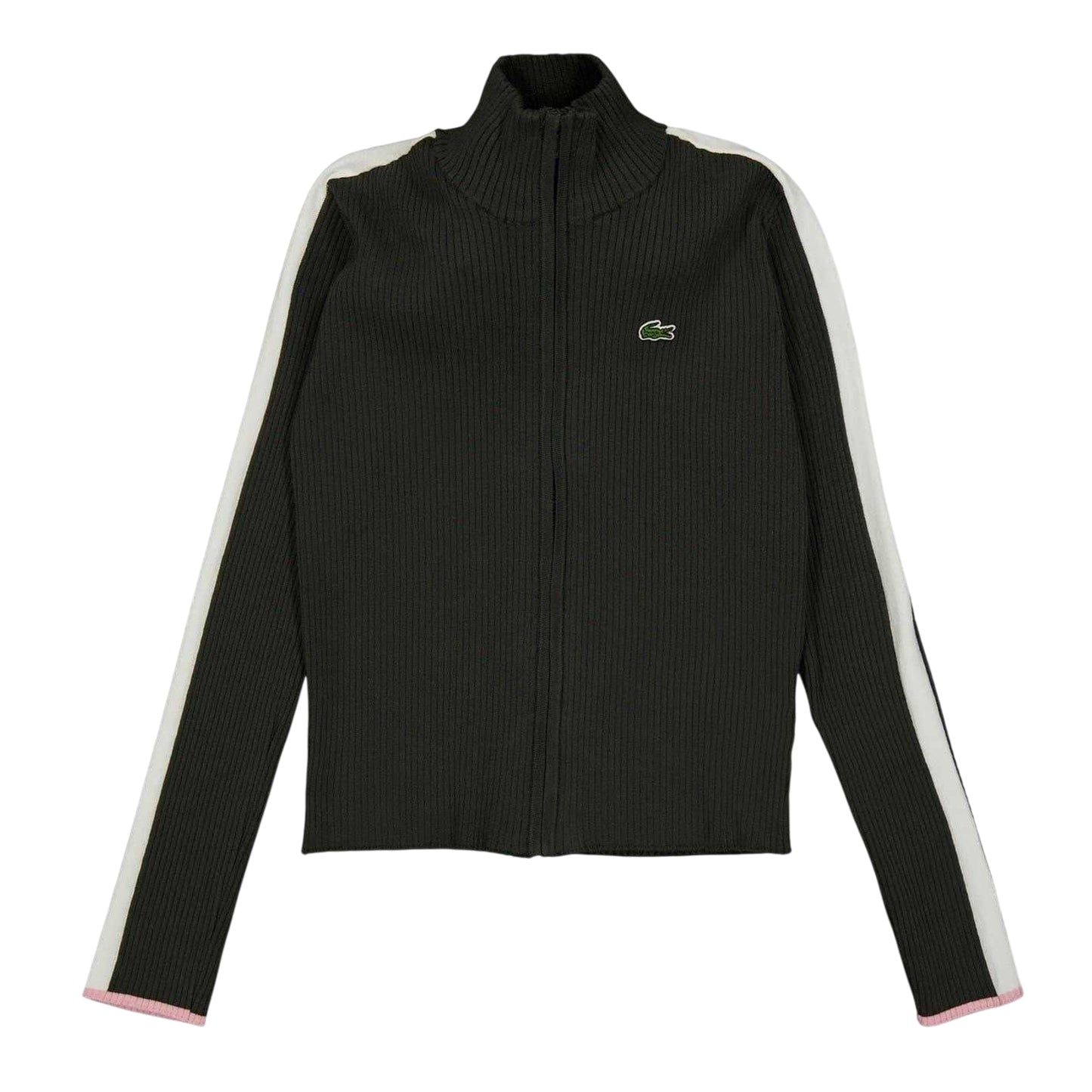 Black - Front - Lacoste Childrens-Kids Funnel Neck Regular Sweater Top