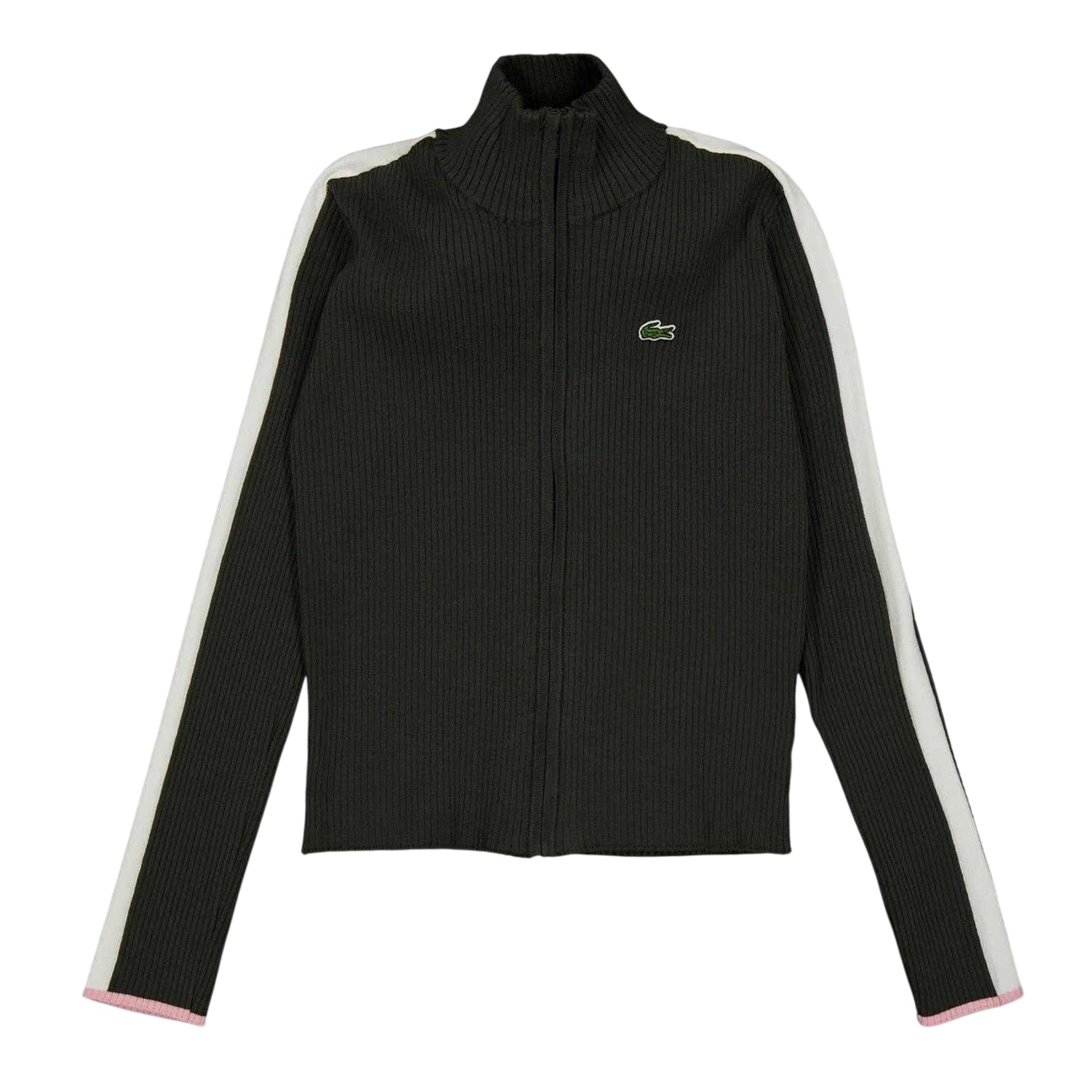 Black - Front - Lacoste Childrens-Kids Funnel Neck Regular Sweater Top