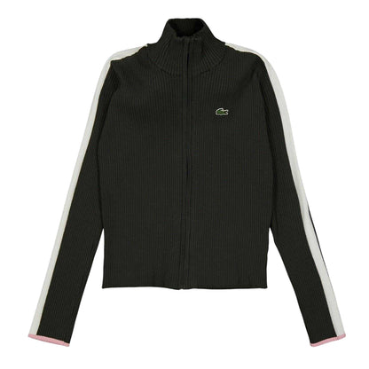 Black - Front - Lacoste Childrens-Kids Funnel Neck Regular Sweater Top