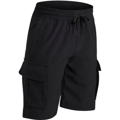 Black - Side - Under Armour Boys Vibe Woven Cargo Shorts