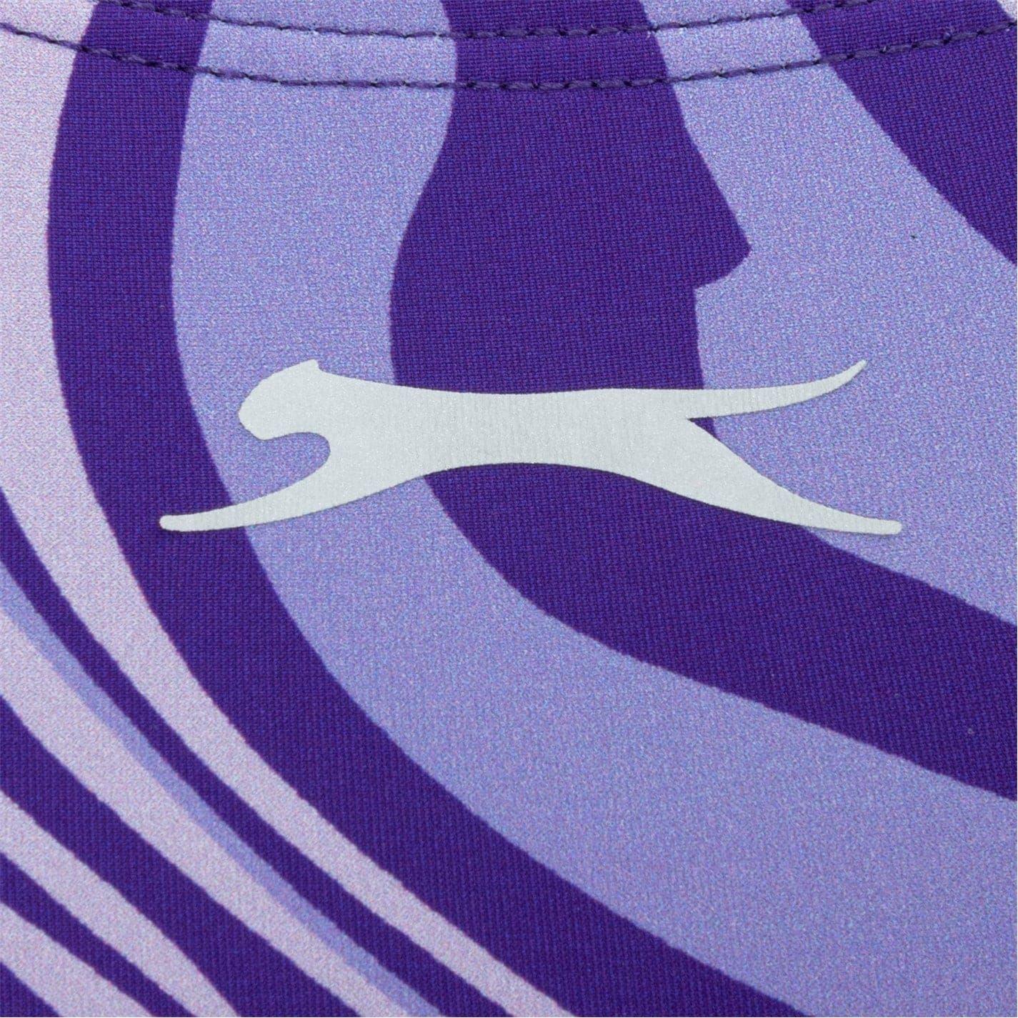 Purple - Lifestyle - Slazenger Womens-Ladies Wave Pattern One Piece Swimsuit