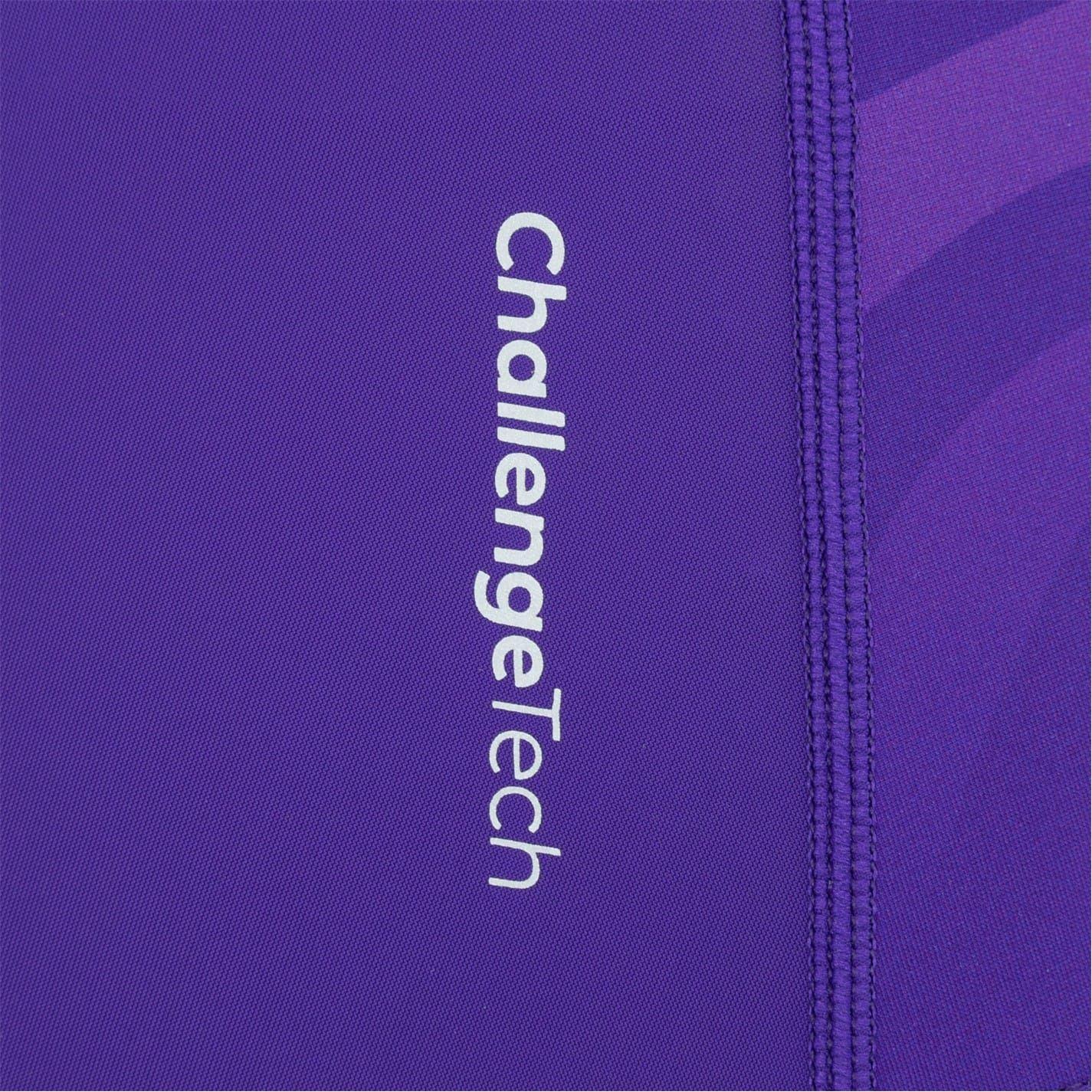 Purple - Pack Shot - Slazenger Womens-Ladies Wave Pattern One Piece Swimsuit