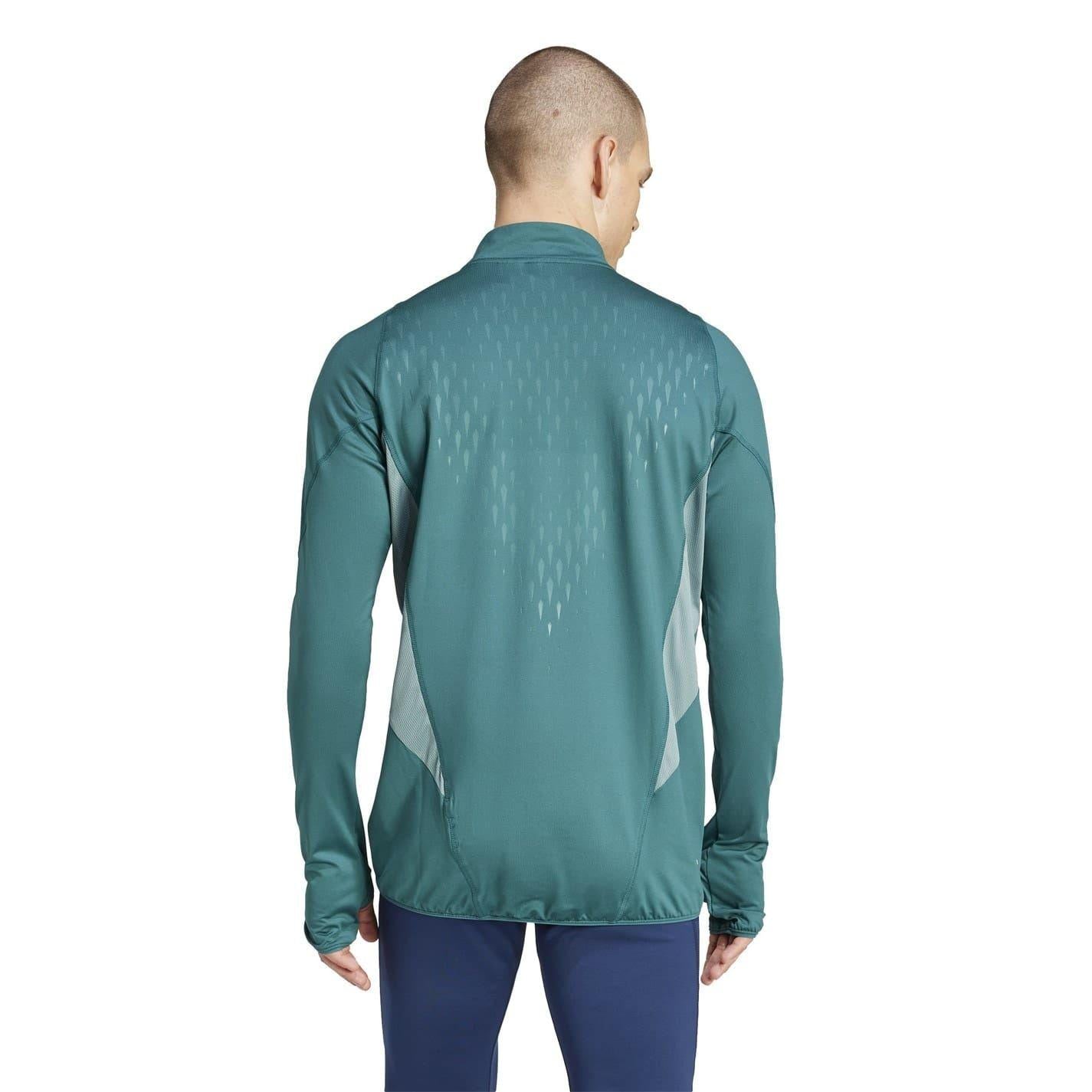Green - Back - Adidas Mens Tiro 23 Arsenal FC Zip Neck Track Top