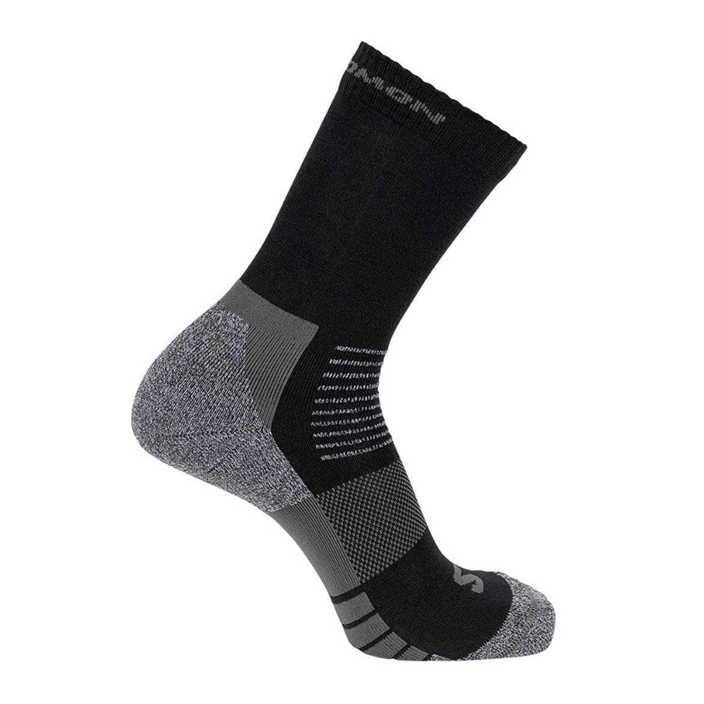 Black-Grey - Back - Salomon Womens-Ladies Merino Wool Crew Socks (Pack of 2)