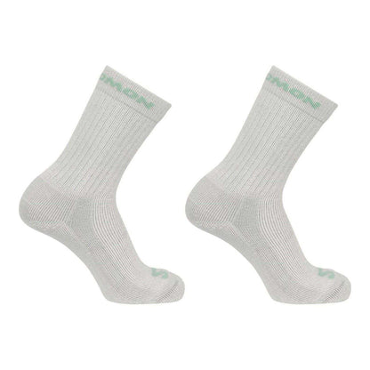 Grey-Green - Front - Salomon Womens-Ladies Heavyweight Crew Socks (Pack of 2)