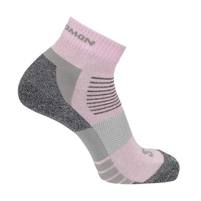 Lilac-Grey - Back - Salomon Mens Merino Wool Ankle Socks (Pack of 2)