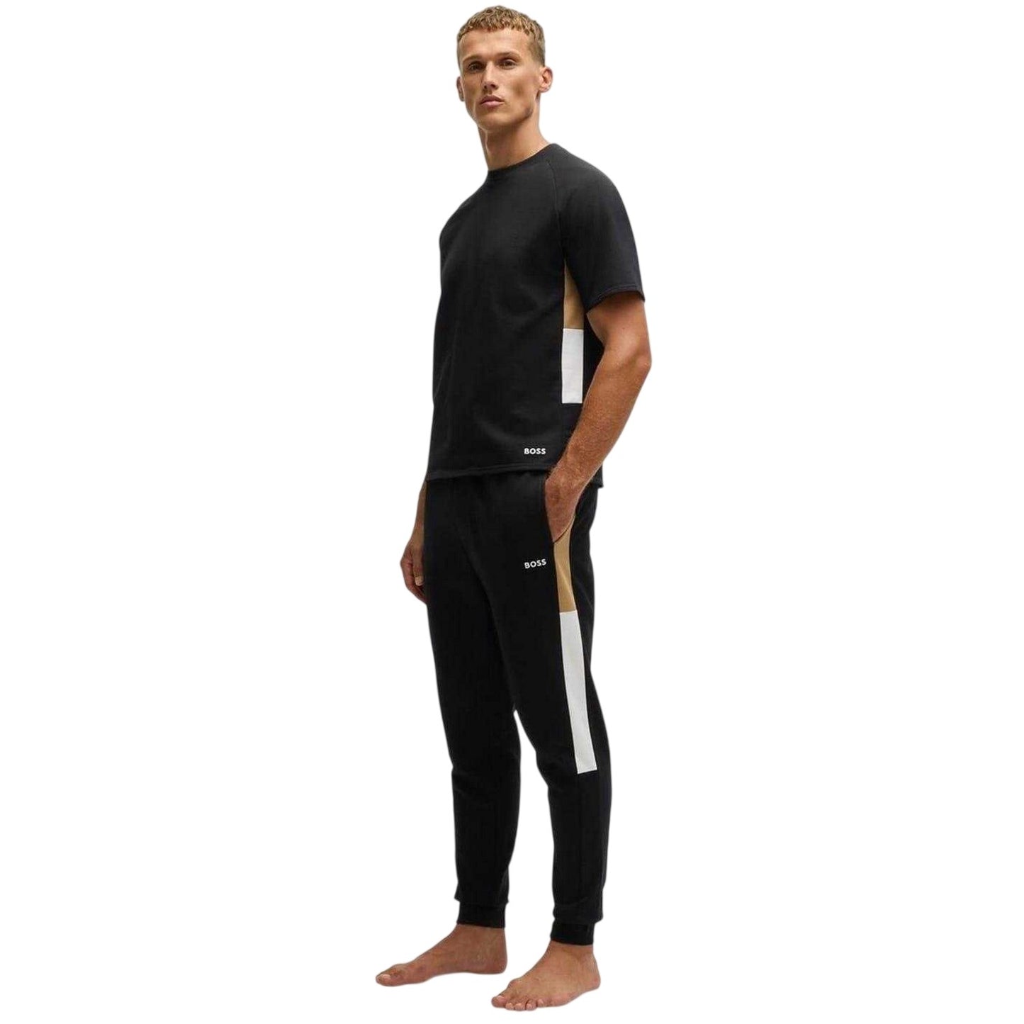 Black - Lifestyle - Boss Mens Colour Block Regular T-Shirt
