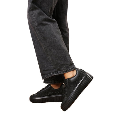 Black - Pack Shot - Where´s That From Womens-Ladies Diamante Diamante Trainers