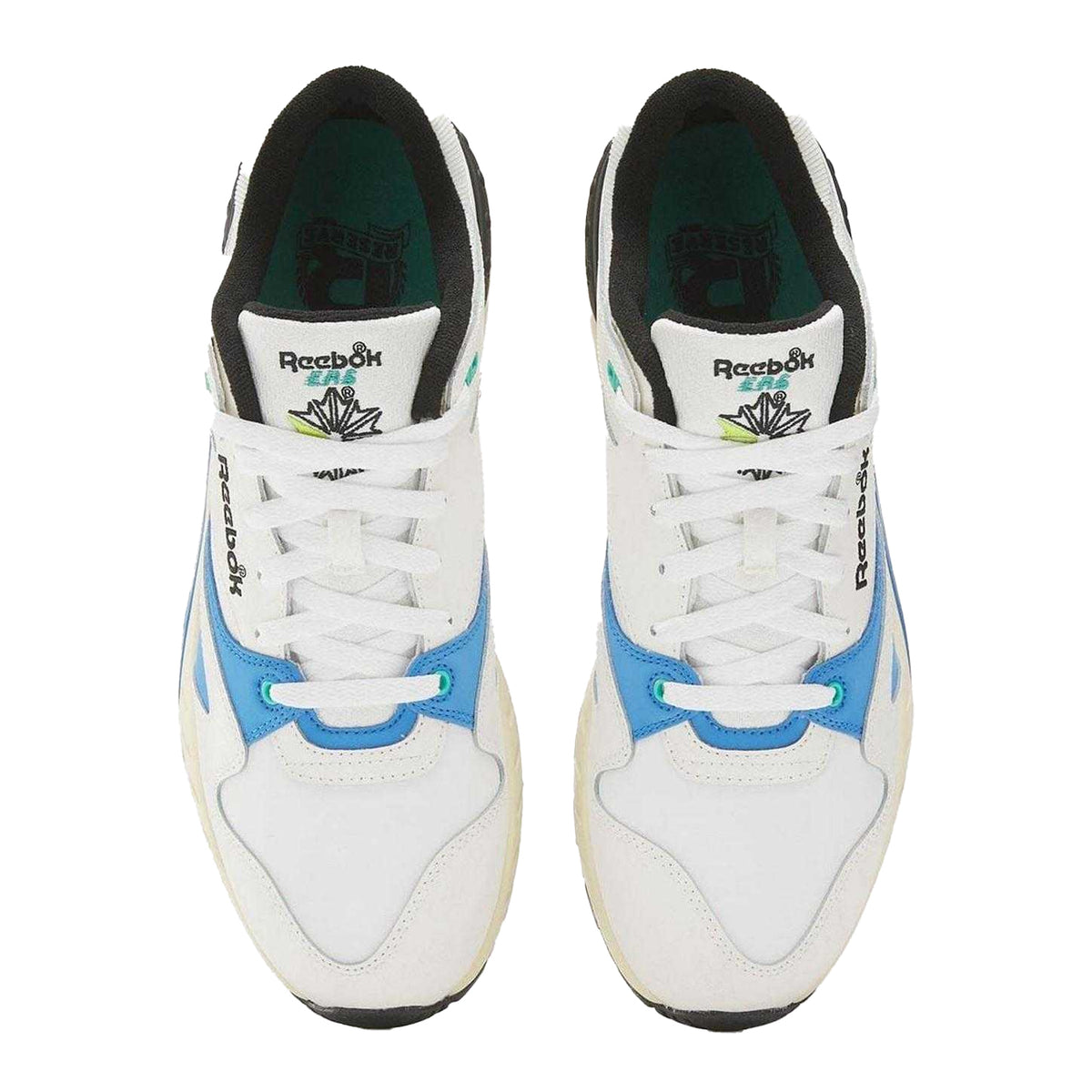White-Blue - Side - Reebok Womens-Ladies ERS 4000 Leather Trainers