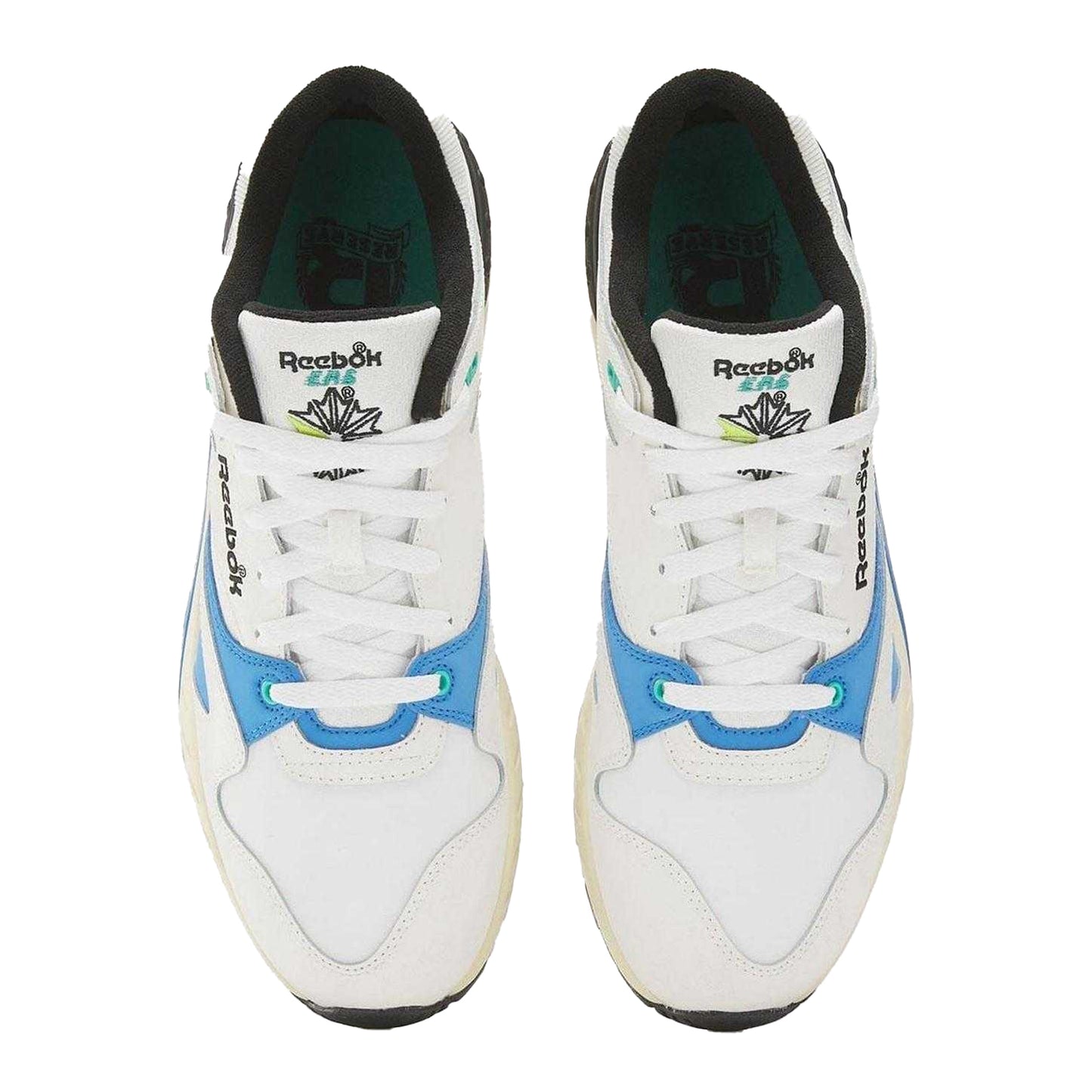 White-Blue - Side - Reebok Womens-Ladies ERS 4000 Leather Trainers