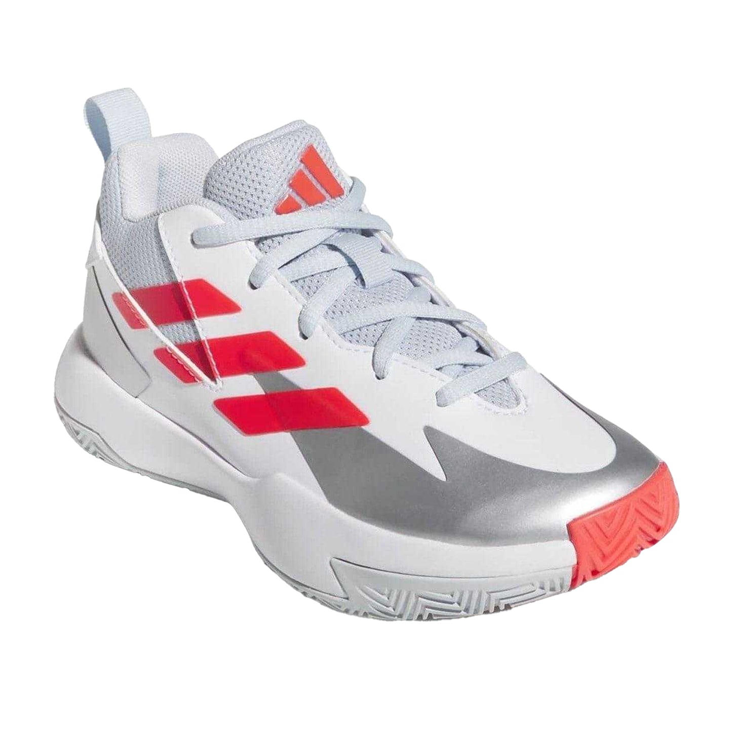 White - Pack Shot - Adidas Childrens-Kids Cross Em Up Trainers