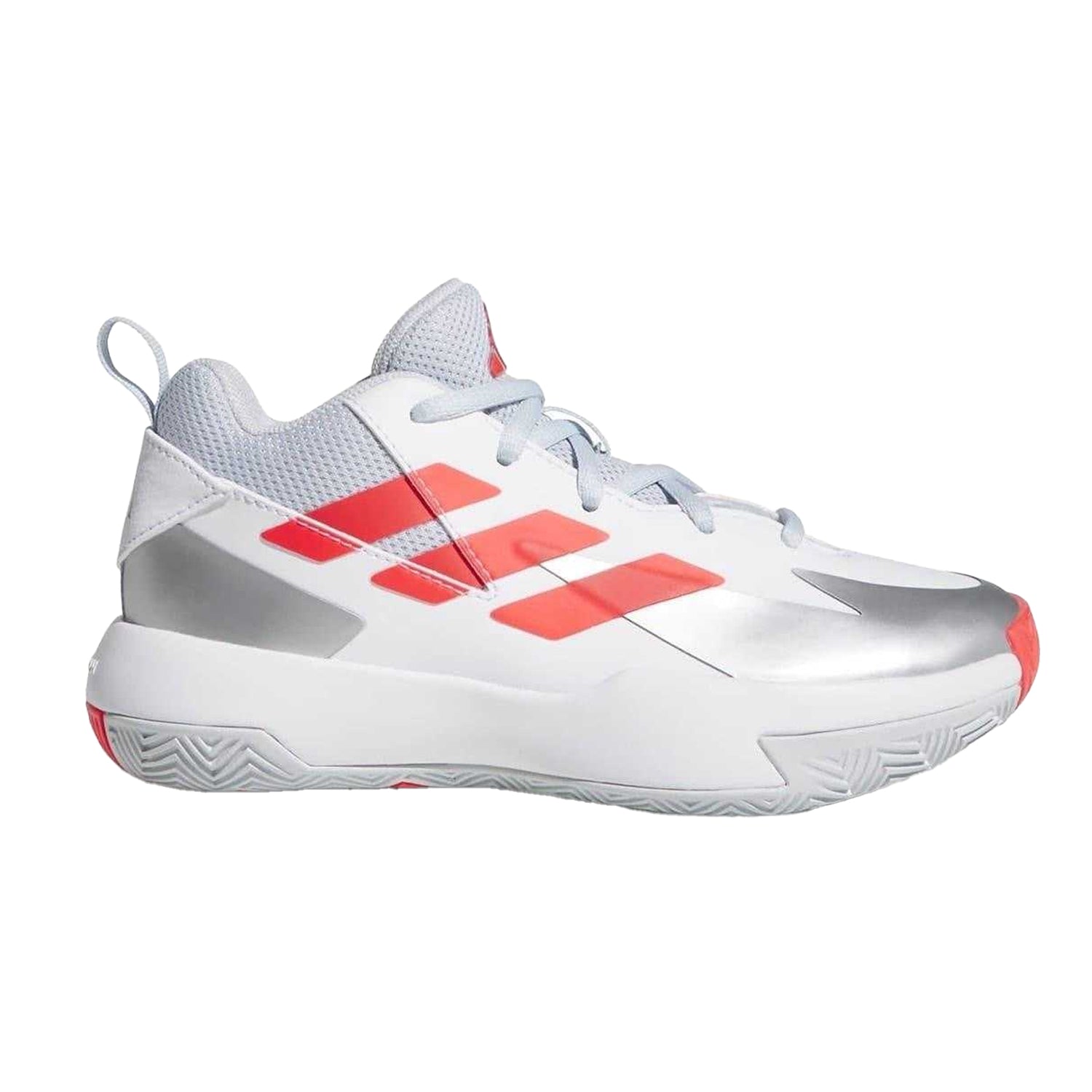 White - Front - Adidas Childrens-Kids Cross Em Up Trainers