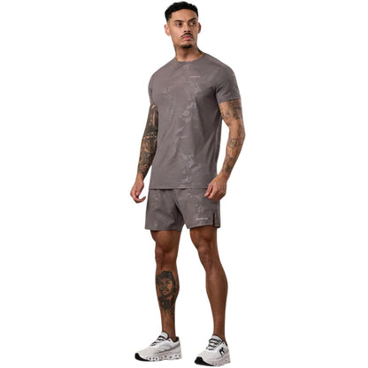 Gunmetal - Side - Gym King Mens Debossed T-Shirt