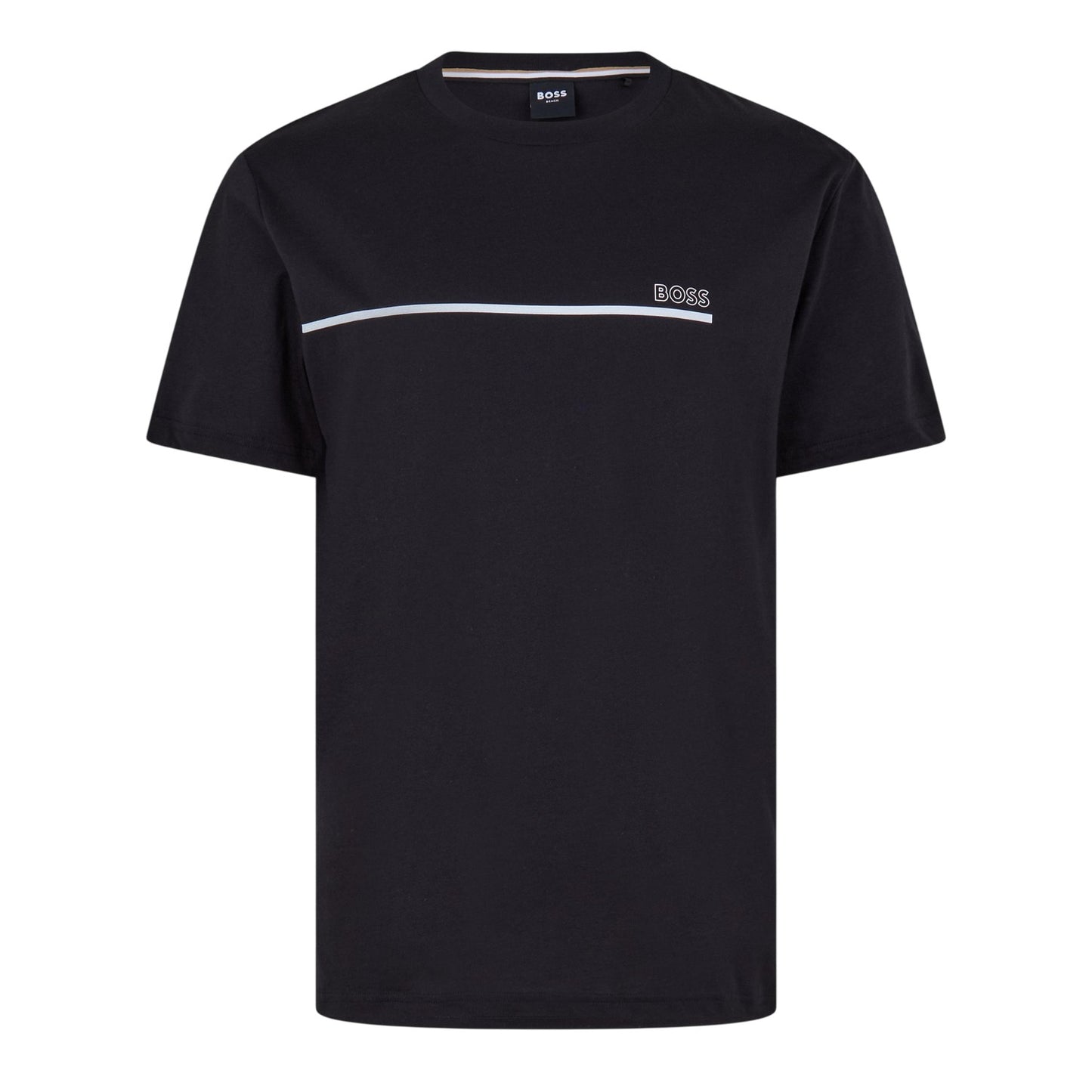 Black - Front - Boss Mens Logo Regular T-Shirt