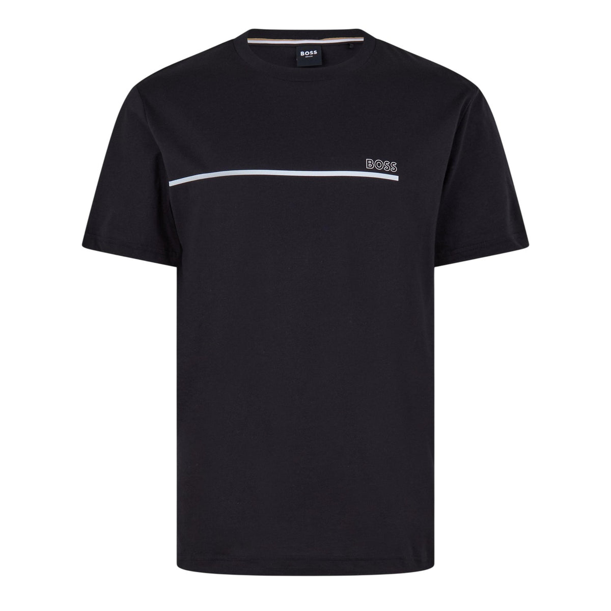 Black - Front - Boss Mens Logo Regular T-Shirt
