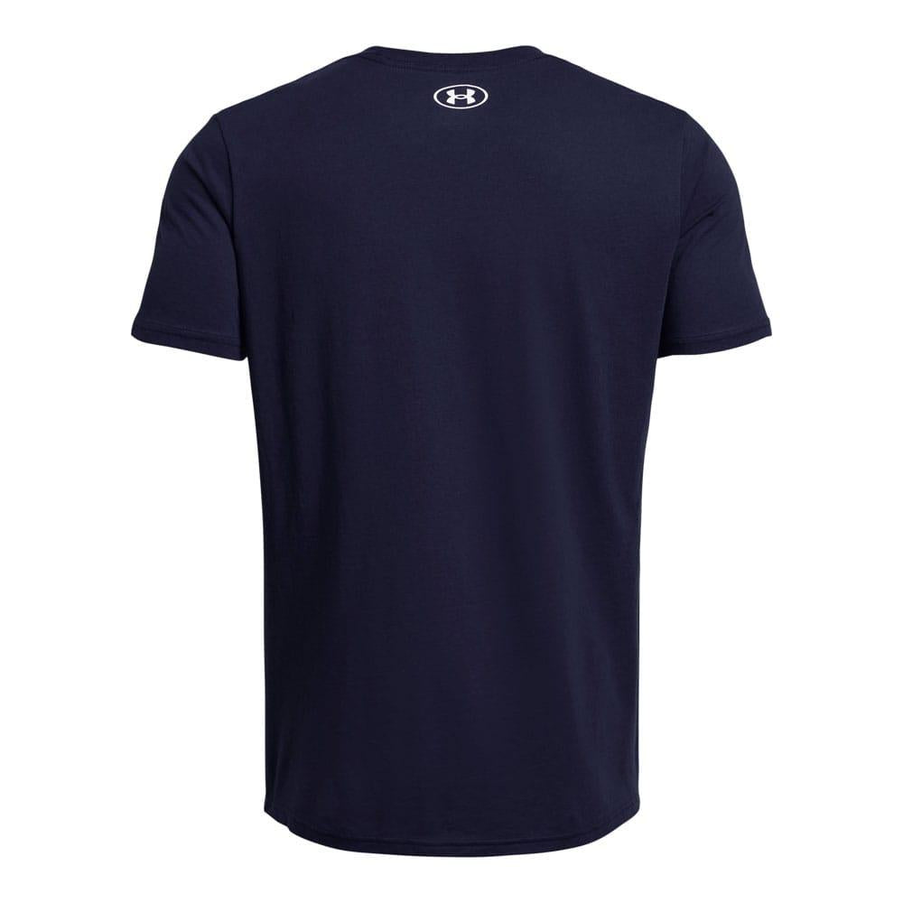 Blue - Back - Under Armour Mens Chest Stripe Camo T-Shirt