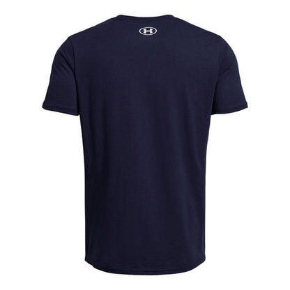 Blue - Back - Under Armour Mens Chest Stripe Camo T-Shirt