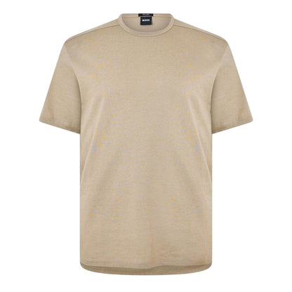Dark Beige - Front - Boss Mens Tiburt Plain T-Shirt
