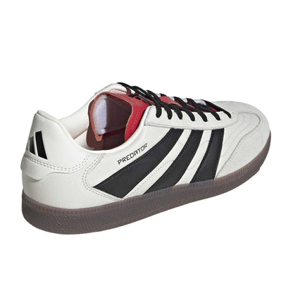 White-Black-Ruby - Back - Adidas Mens Predator Freestyle Stripe Detail Leather Futsal Trainers