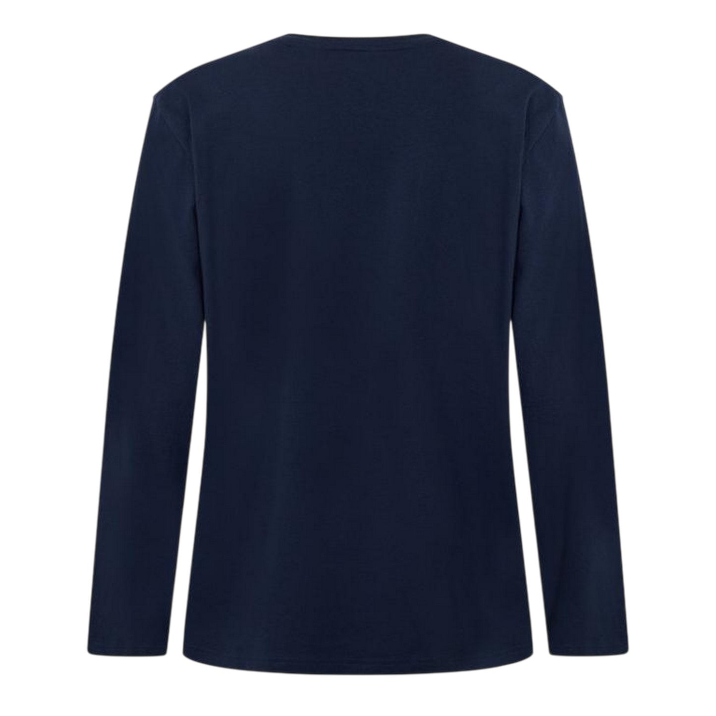 Blue Check - Back - Boss Mens Logo Long-Sleeved Holiday T-Shirt