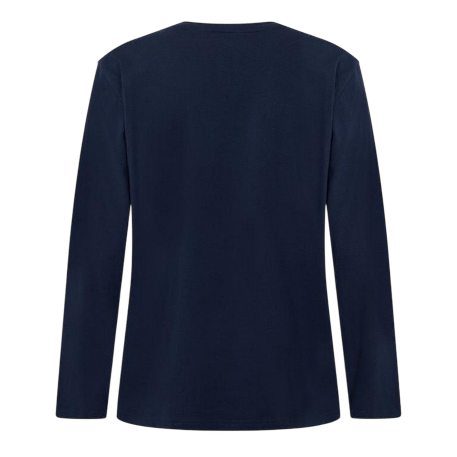 Blue Check - Back - Boss Mens Logo Long-Sleeved Holiday T-Shirt