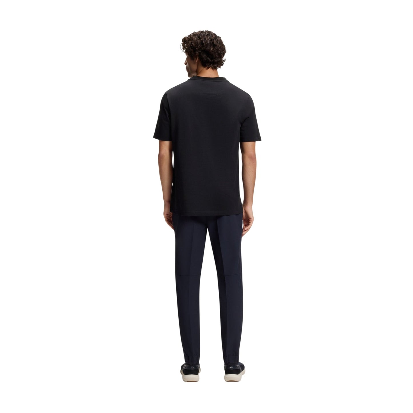Black - Back - Boss Mens Crew Neck Regular T-Shirt