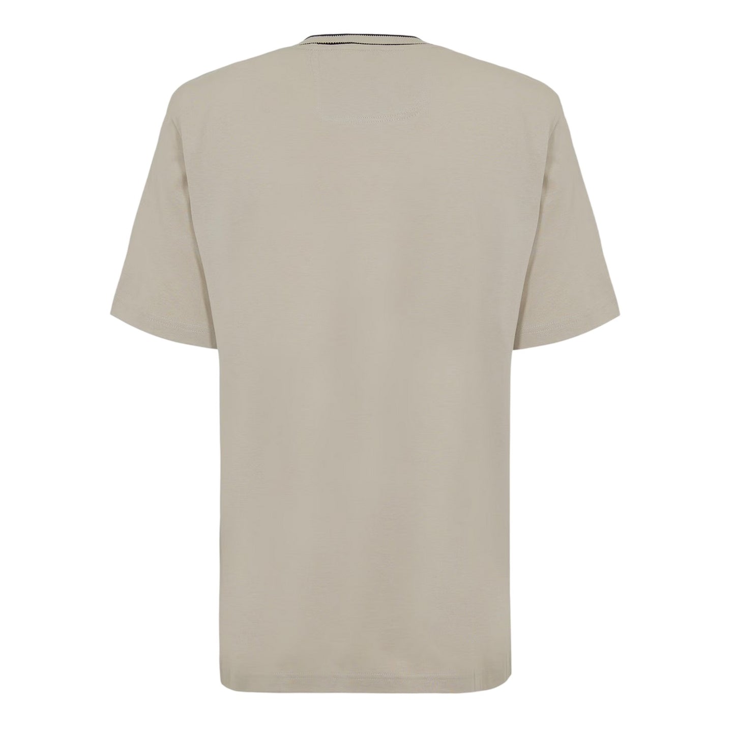 Light Beige - Back - Boss Mens Crew Neck Regular T-Shirt