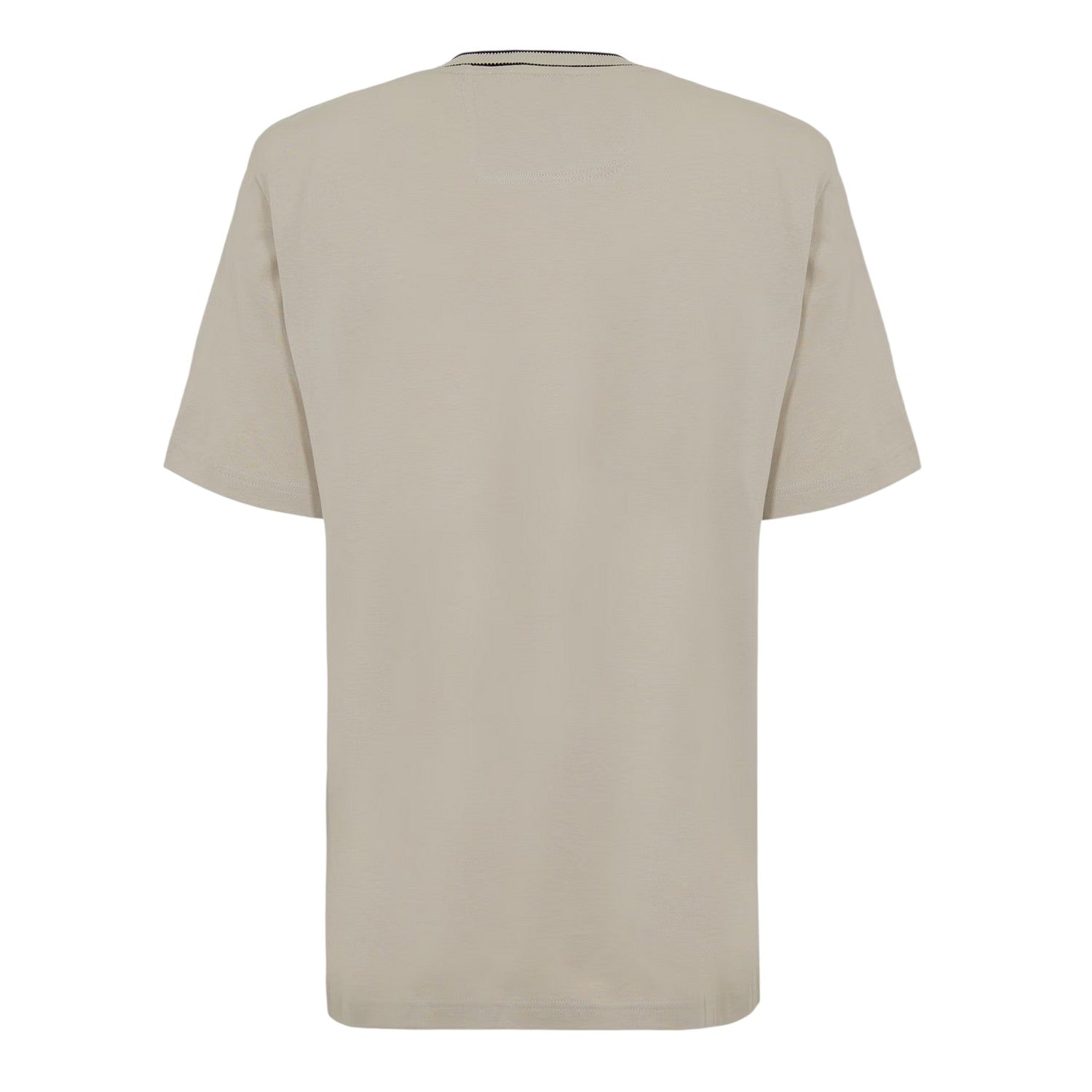 Light Beige - Back - Boss Mens Crew Neck Regular T-Shirt