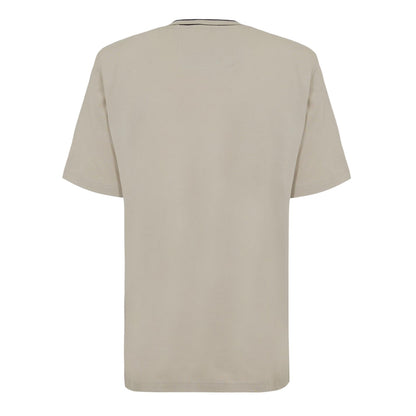 Light Beige - Back - Boss Mens Crew Neck Regular T-Shirt