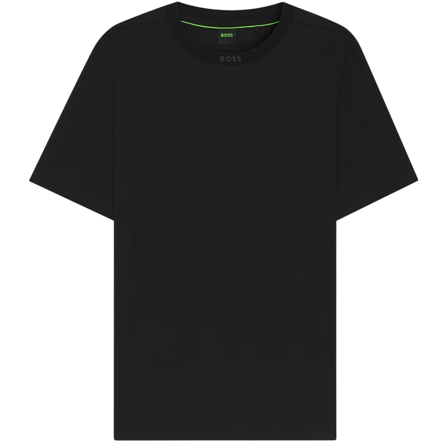 Black - Front - Boss Mens Crew Neck Regular T-Shirt