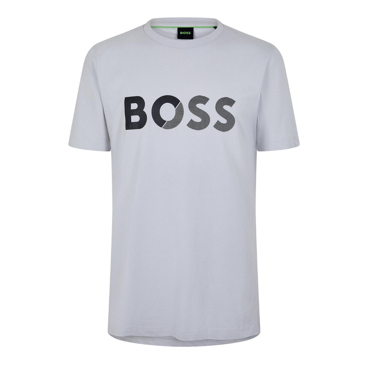 Light Grey - Front - Boss Mens Big Logo Regular T-Shirt