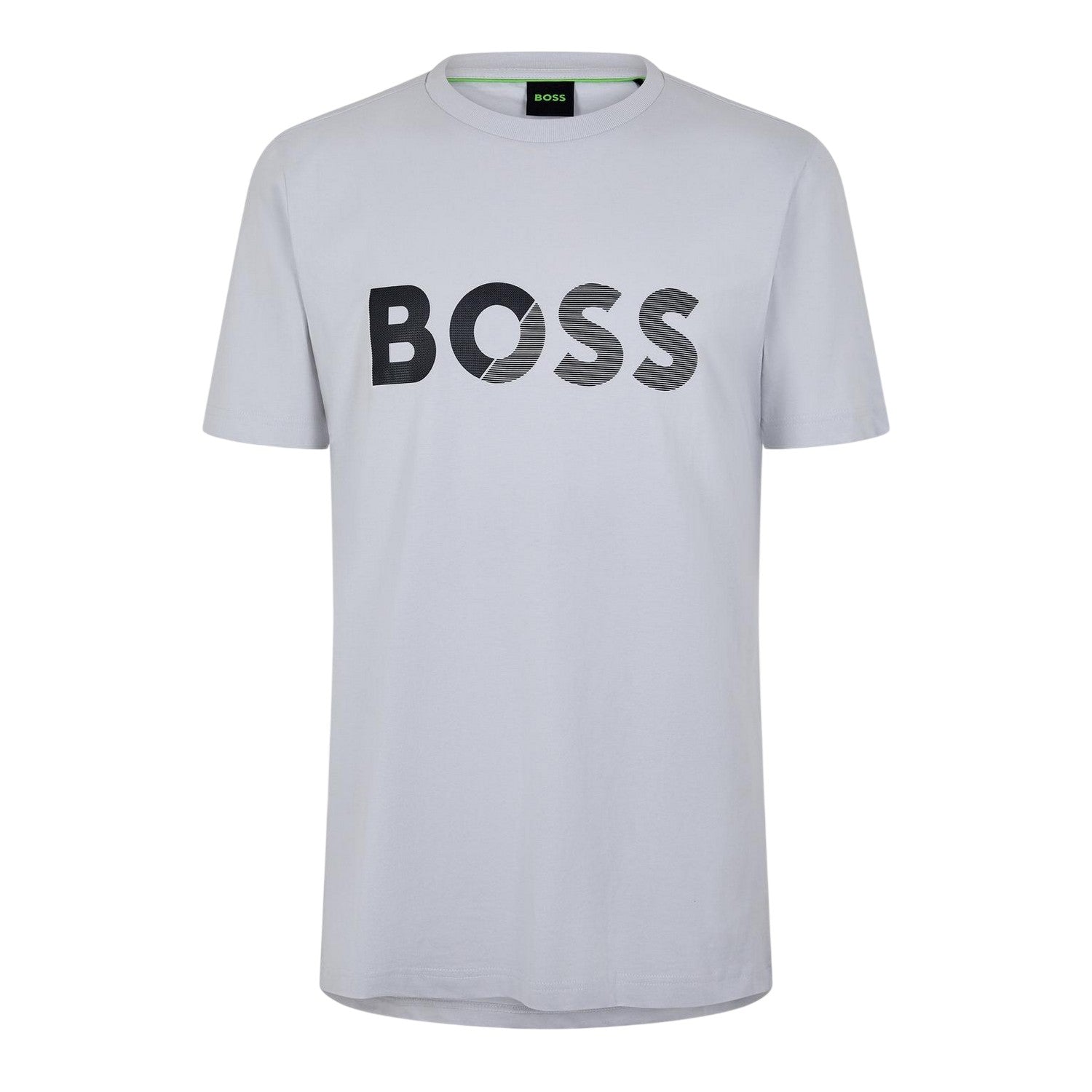 Light Grey - Front - Boss Mens Big Logo Regular T-Shirt