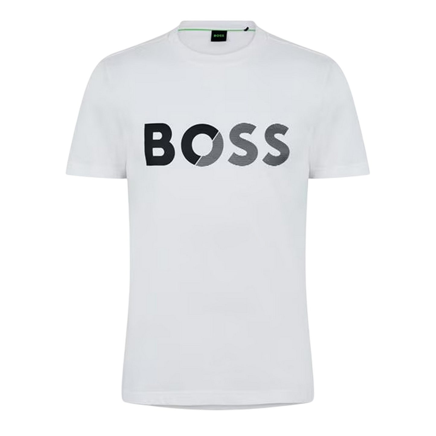 White - Front - Boss Mens Big Logo Regular T-Shirt