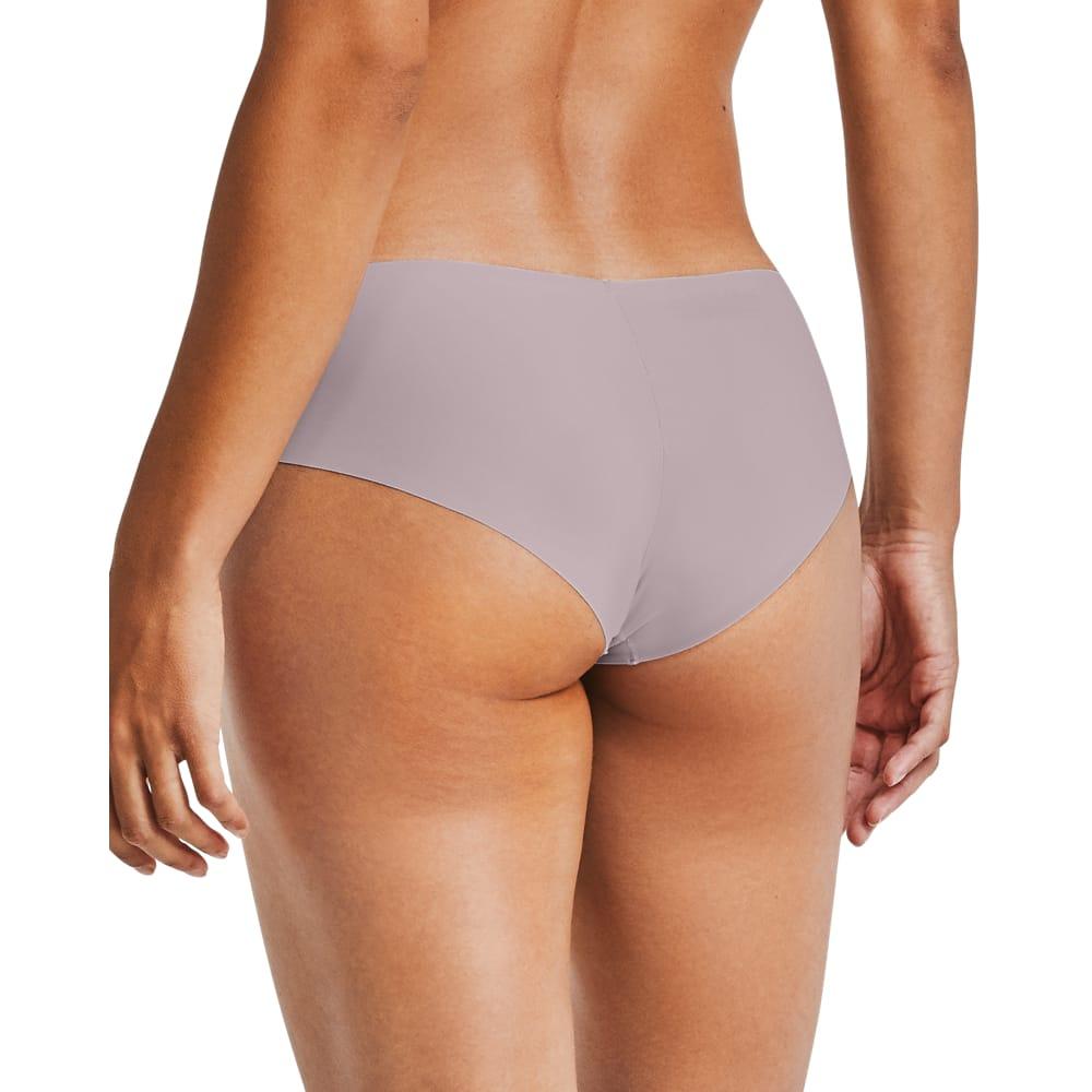 Black-Sand-Purple - Back - Under Armour Womens-Ladies UA Pure Stretch Briefs (Pack of 3)